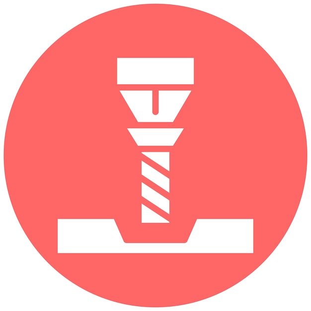 Estilo del icono de la máquina CNC de diseño vectorial