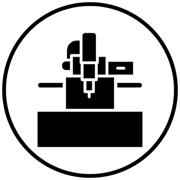Estilo del icono de la máquina CNC
