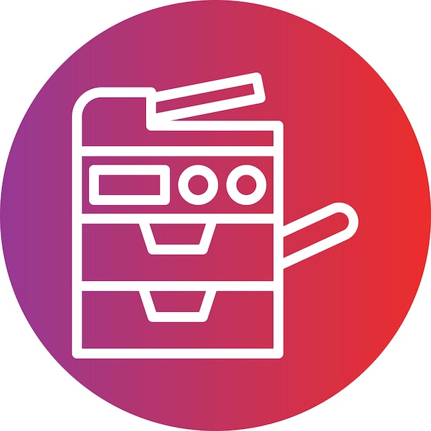 Estilo del icono de la máquina de copia de diseño vectorial