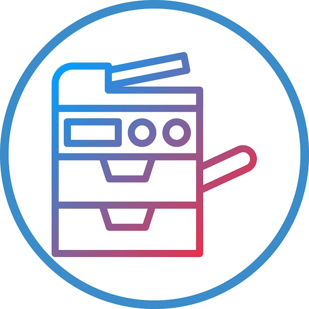 Estilo del icono de la máquina de copia de diseño vectorial