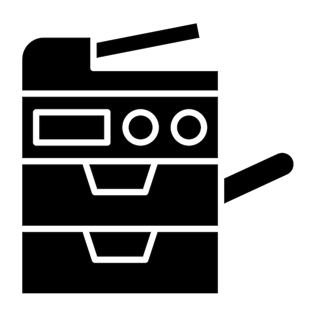 Estilo del icono de la máquina de copia de diseño vectorial