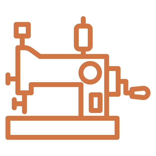 Estilo del icono de la máquina de coser de diseño vectorial