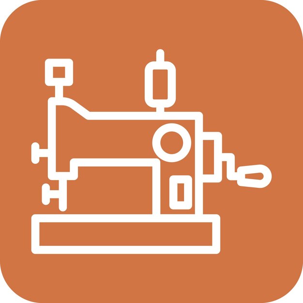 Estilo del icono de la máquina de coser de diseño vectorial