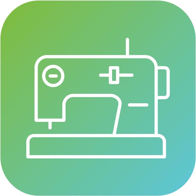 Estilo del icono de la máquina de coser de diseño vectorial