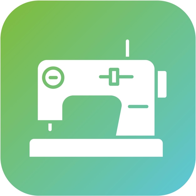 Estilo del icono de la máquina de coser de diseño vectorial