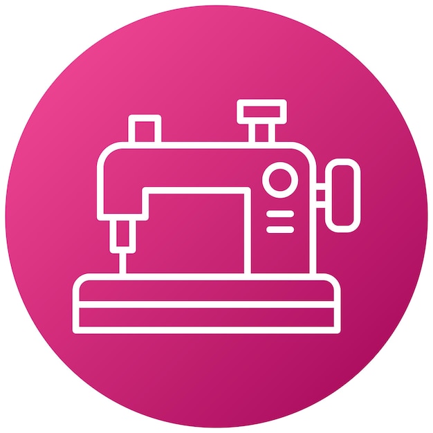 Estilo del icono de la máquina de coser de diseño vectorial
