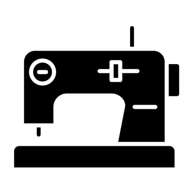 Estilo del icono de la máquina de coser de diseño vectorial