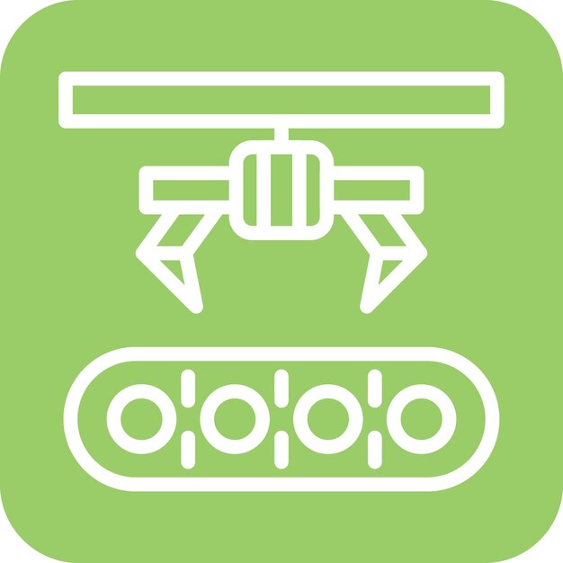 Estilo del icono de la máquina de ensamblaje de diseño vectorial