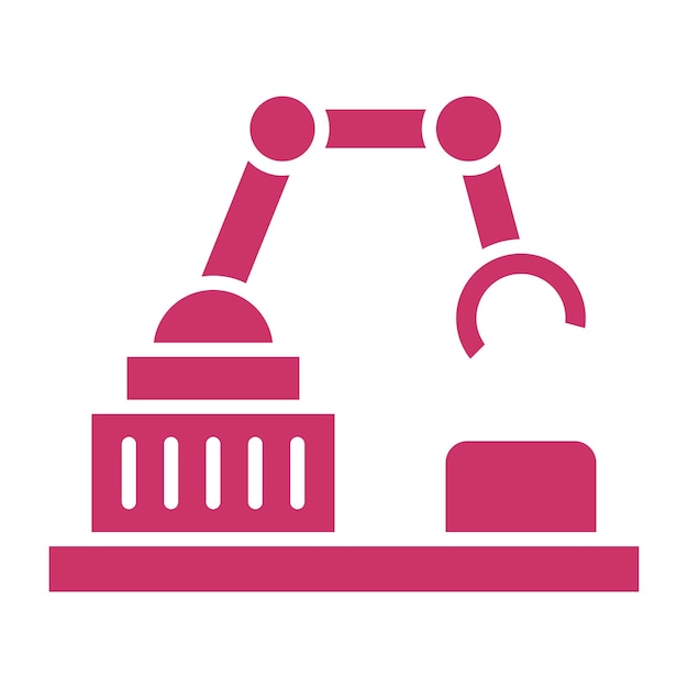 Estilo del icono de la máquina de ensamblaje de diseño vectorial