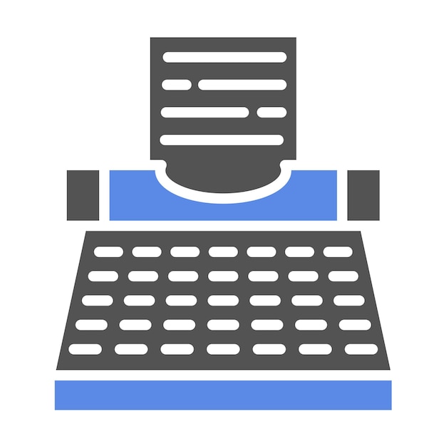 Estilo del icono de la máquina de escribir de diseño vectorial