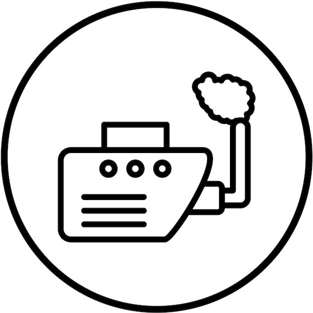 Estilo del icono de la máquina de niebla de diseño vectorial