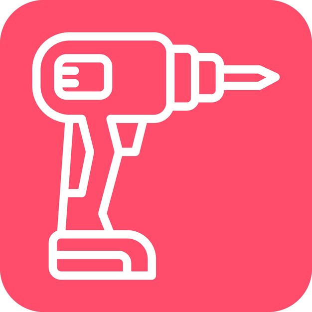 Estilo del icono de la máquina de perforación de diseño vectorial