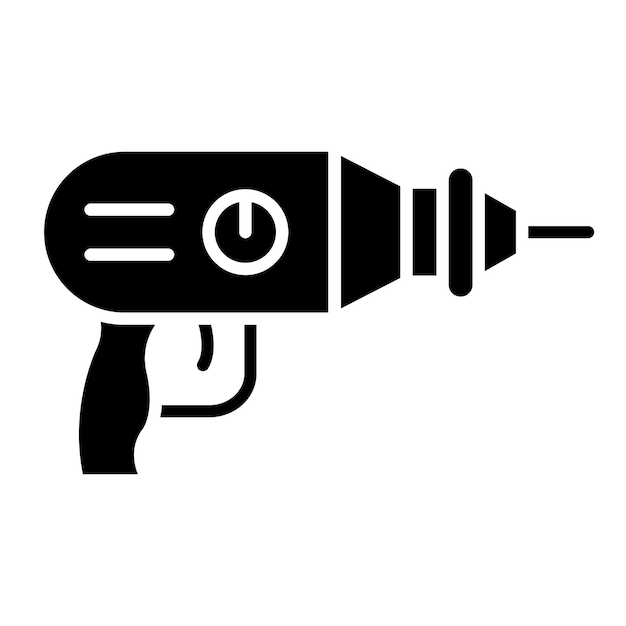 Estilo del icono de la máquina de perforación de diseño vectorial