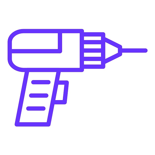Estilo del icono de la máquina de perforación de diseño vectorial