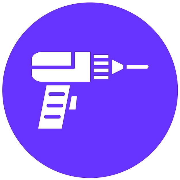 Estilo del icono de la máquina de perforación de diseño vectorial