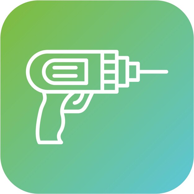 Estilo del icono de la máquina de perforación de diseño vectorial