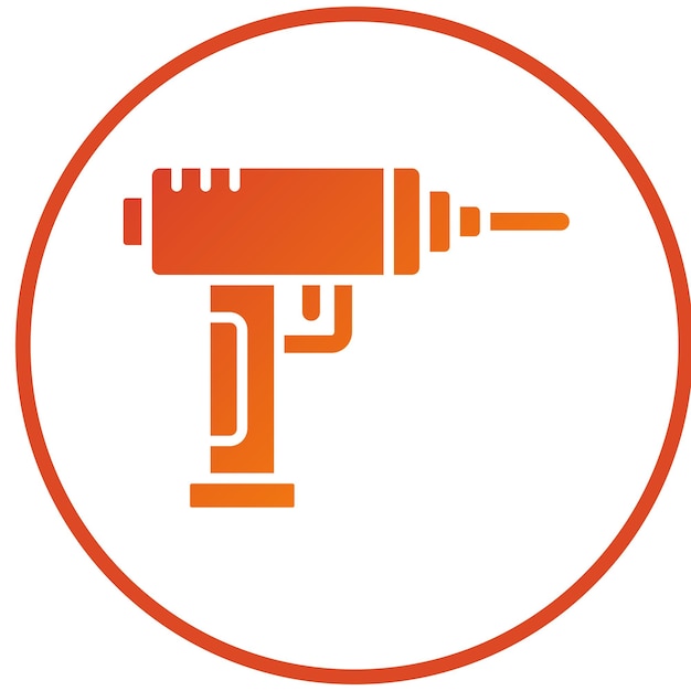 Estilo del icono de la máquina de perforación de diseño vectorial