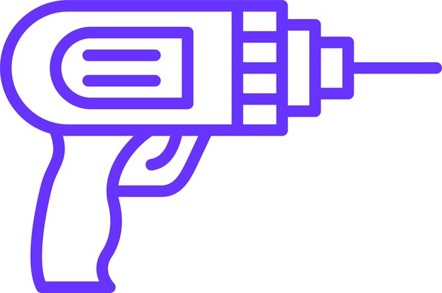 Estilo del icono de la máquina de perforación de diseño vectorial