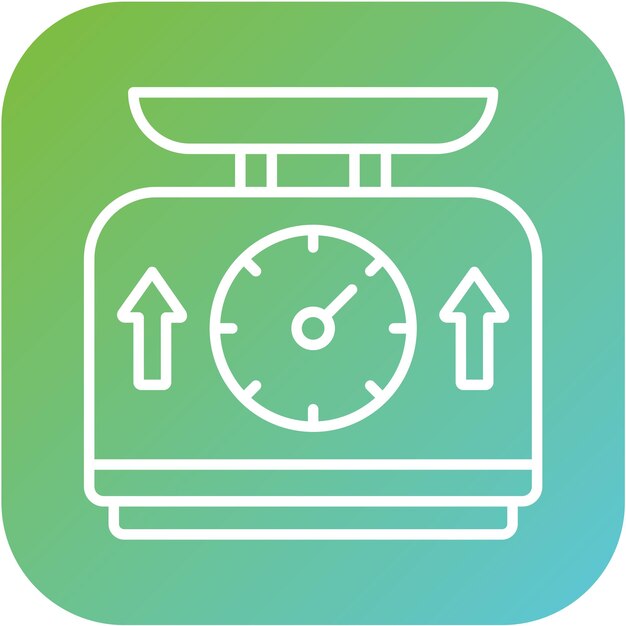 Estilo del icono de la máquina de pesaje de diseño vectorial