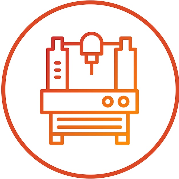 Estilo de icono de maquinaria de diseño vectorial