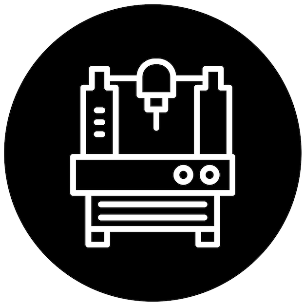 Estilo de icono de maquinaria de diseño vectorial