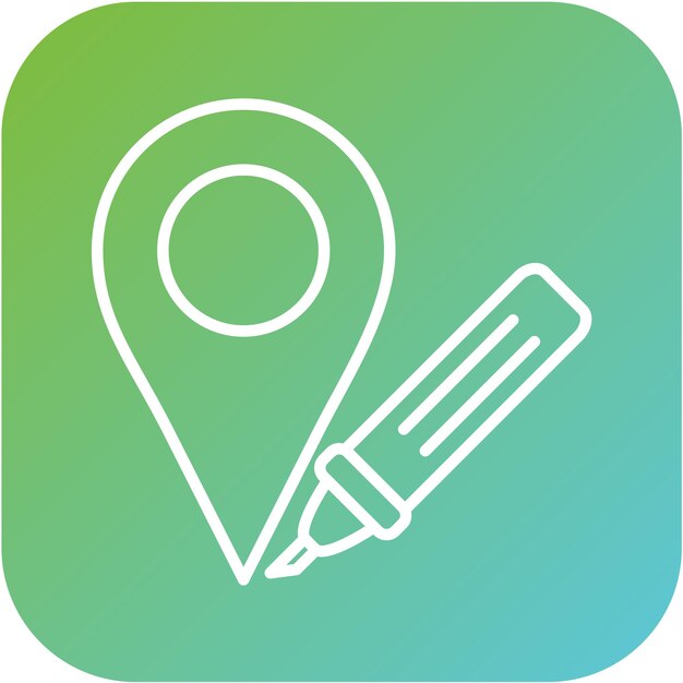 Estilo del icono del marcador de diseño vectorial