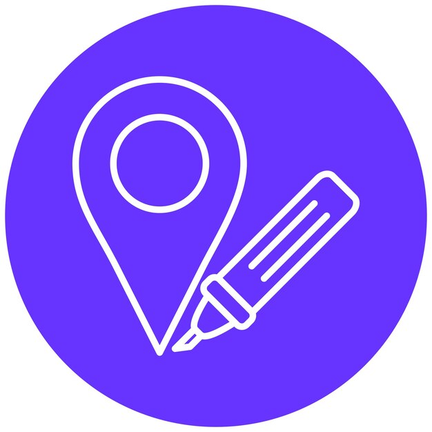 Estilo del icono del marcador de diseño vectorial