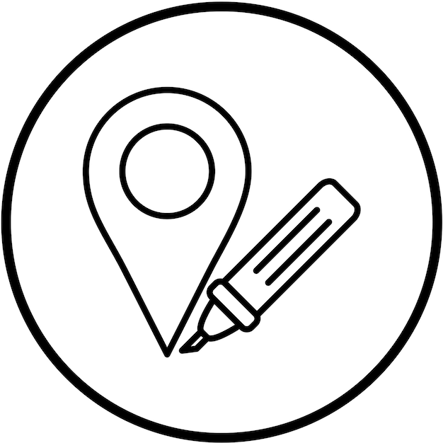 Estilo del icono del marcador de diseño vectorial