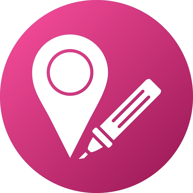 Estilo del icono del marcador de diseño vectorial