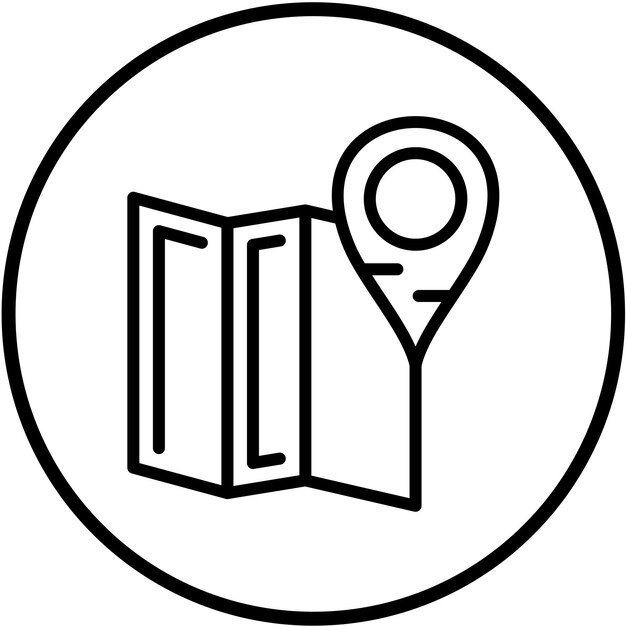Estilo del icono del marcador de mapa de diseño vectorial