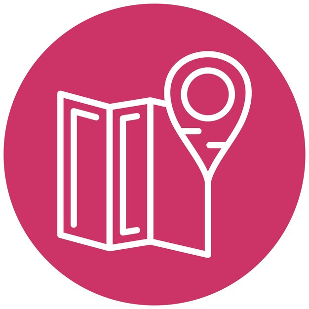 Estilo del icono del marcador de mapa de diseño vectorial