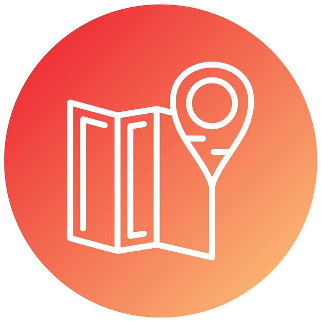Estilo del icono del marcador de mapa de diseño vectorial