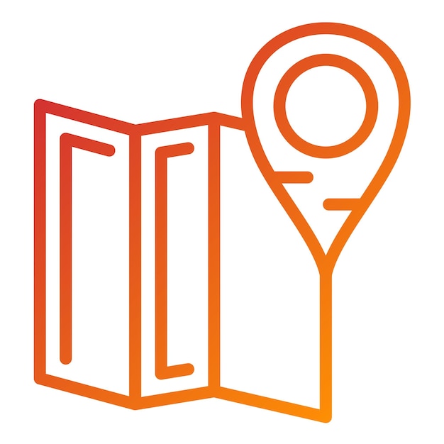 Estilo del icono del marcador de mapa de diseño vectorial