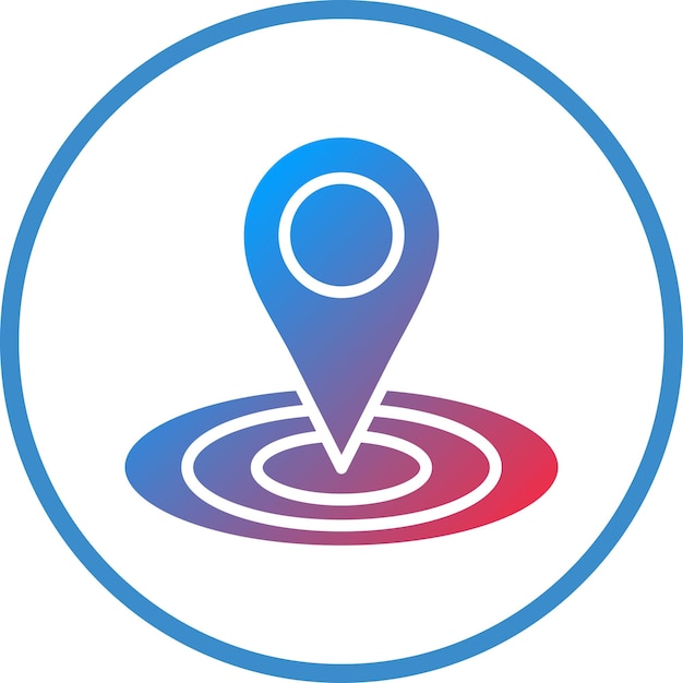Estilo del icono del marcador de ubicación del diseño vectorial