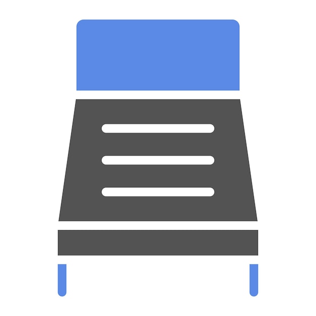 Estilo del icono del marco de la cama de diseño vectorial