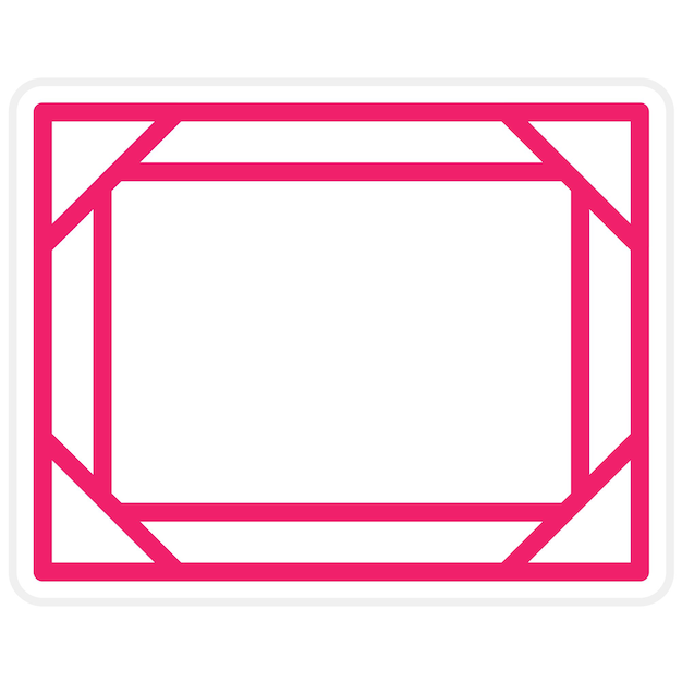 Estilo del icono del marco de imágenes de diseño vectorial