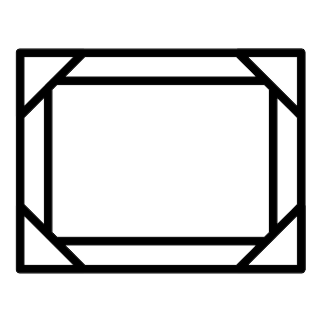Estilo del icono del marco de imágenes de diseño vectorial