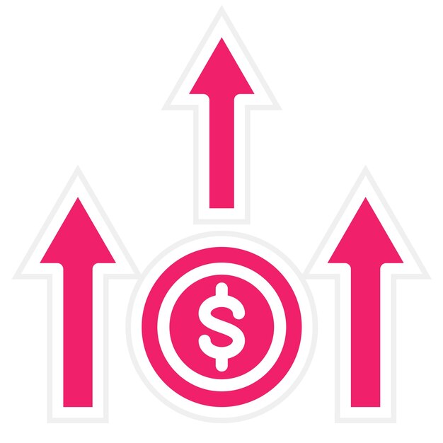 Estilo del icono del margen de beneficio neto del diseño vectorial