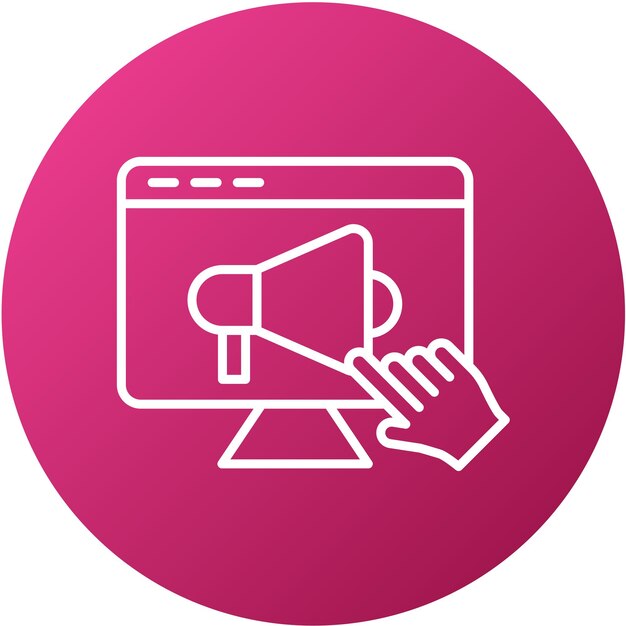 Estilo de icono de marketing basado en la cuenta de diseño vectorial