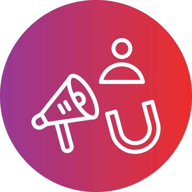 Estilo de icono de marketing entrante de diseño vectorial