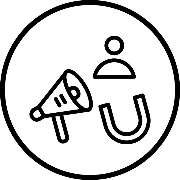 Estilo de icono de marketing entrante de diseño vectorial