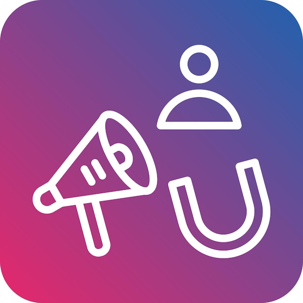 Estilo de icono de marketing entrante de diseño vectorial