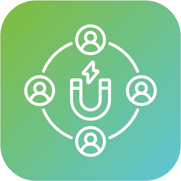 Estilo de icono de marketing entrante de diseño vectorial