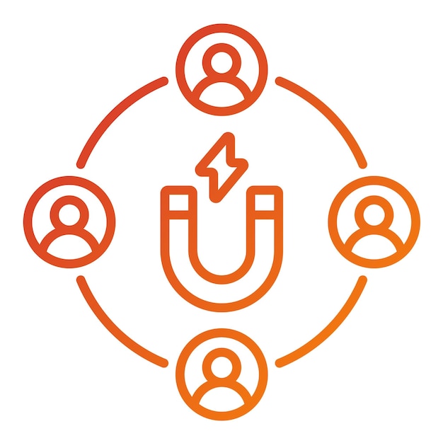 Estilo de icono de marketing entrante de diseño vectorial