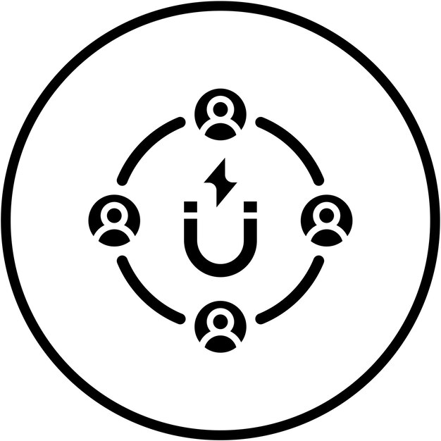 Estilo de icono de marketing entrante de diseño vectorial