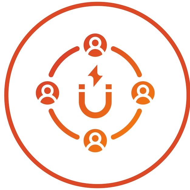 Estilo de icono de marketing entrante de diseño vectorial