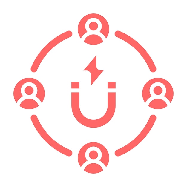 Estilo de icono de marketing entrante de diseño vectorial