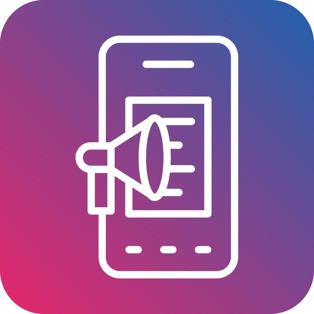 Estilo del icono de marketing móvil