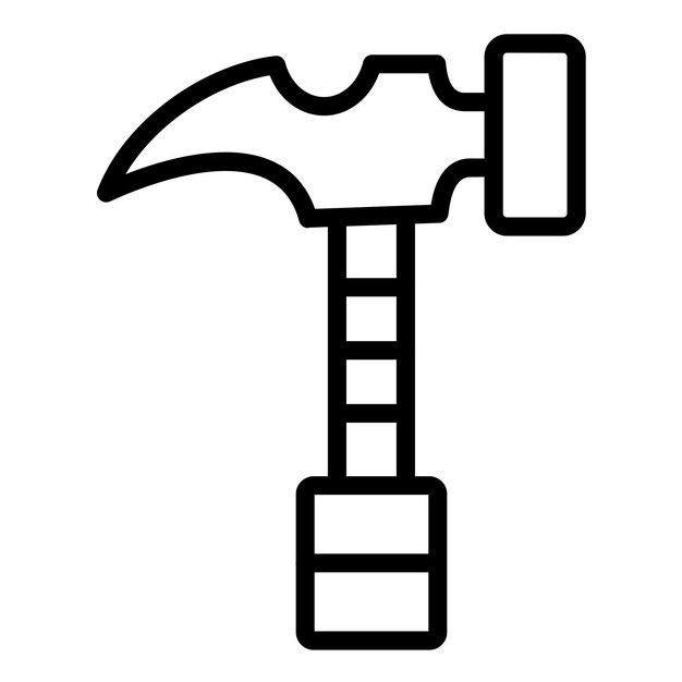 Estilo del icono del martillo de diseño vectorial
