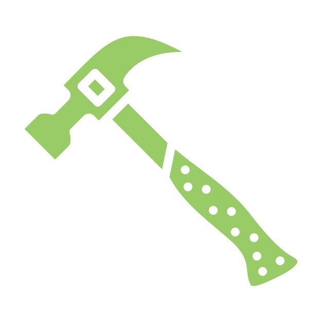 Estilo del icono del martillo de diseño vectorial